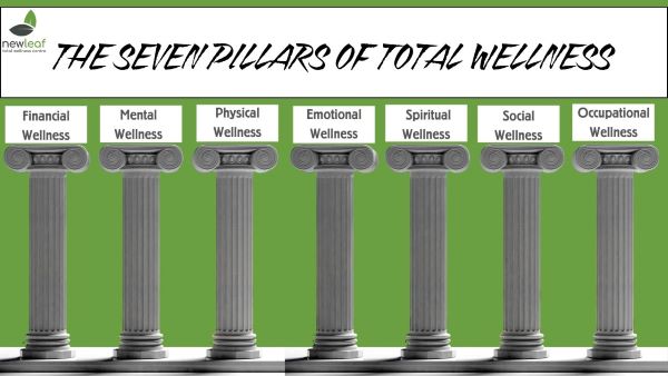 The Seven Pillars of Total Wellness: Financial, Emotional, Physical, Mental, Spiritual, Social and Occupational