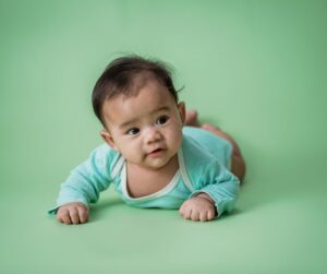 baby getting tummy time