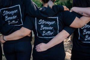 stronger braver better shirts worn by the front end reception team at Newleaf